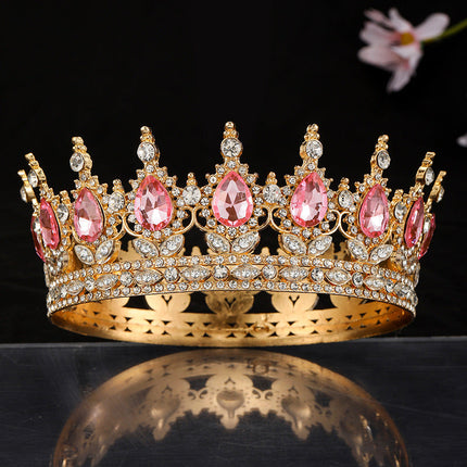 Royal Crown for Women, Metal Hair Crown for Costume Party and Wedding
