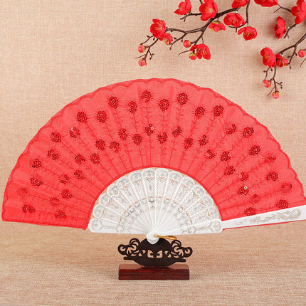 Hand Fans for Women, Foldable Hand Fan with Floral Pattern – image 6
