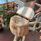 Front Bike Basket with Removable Cover, Woven Bicycle Bag for Handlebars, Wicker Bike Basket, Bike Accessories for Women
