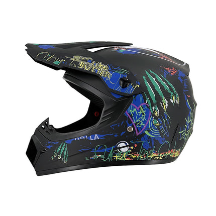 Dirt Bike Helmet, Full Face Motorcycle Helmet with Visor, Motocross Helmet with Reinforced Chin Guard for Off Road