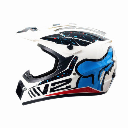 Dirt Bike Helmet, Full Face Motorcycle Helmet with Visor, Motocross Helmet with Reinforced Chin Guard for Off Road