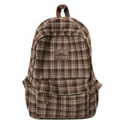Durable Backpack for School, Laptop Backpack for College with Multiple Pockets, Cute Book Bag in Plaid Check Pattern