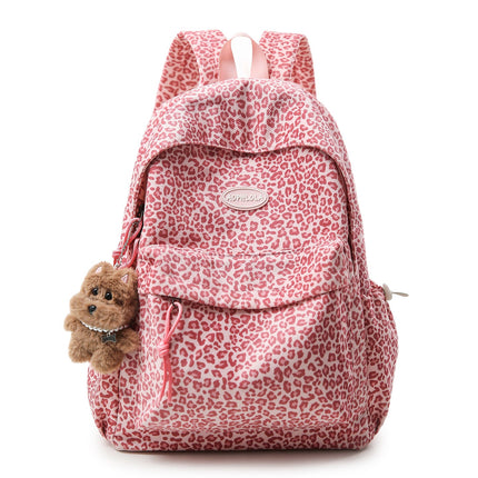 Animal Print Backpack with Keychain