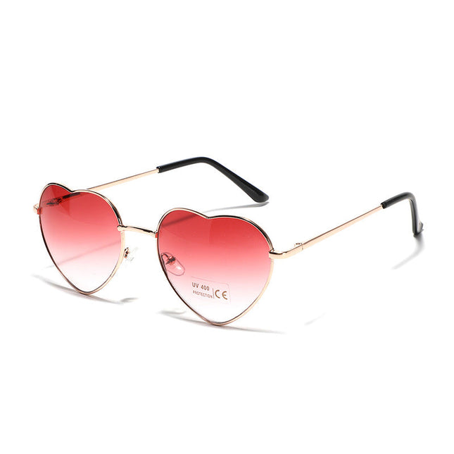 Heart Shaped Sunglasses for Women, UV Protection Sunglasses with Gradient Lenses
