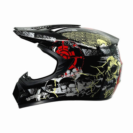 Dirt Bike Helmet, Full Face Motorcycle Helmet with Visor, Motocross Helmet with Reinforced Chin Guard for Off Road