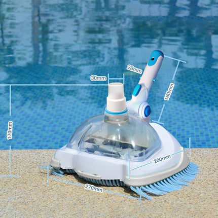 Pool Cleaner, Above Ground Pool Vacuum, In Ground Pool Cleaner with Dual Brush Skirts and Clear Debris Chamber