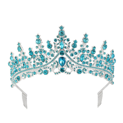 Tiara for Women, Crystal Tiara Crown with Hair Clips for Wedding – image 4