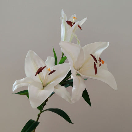 Fake Flower Bouquet of Lilies, Artificial Flowers for Vase, Artificial Floral Arrangement for Wedding and Home – image 6
