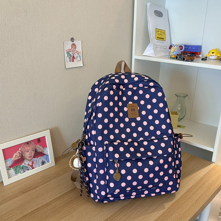Polka Dot Backpack for School, Water Resistant Laptop Backpack – image 7