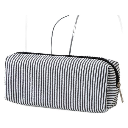 Pencil Case with Zipper, Striped Pencil Bag – image 5