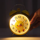 Cute Alarm Clock, Cartoon Alarm Clock with Twin Bell Design, Bedside Table Clock for Bedroom Decor