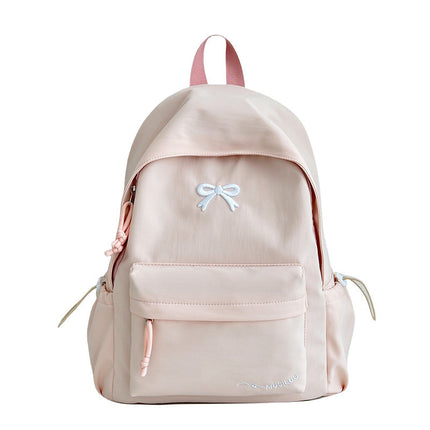 School Backpacks with Bow Embossing, Water Resistant Laptop Backpack for Work and Day Trips, Casual Book Bag, Rucksack