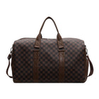 Duffel Bag, Checkered Travel Bag with Detachable Shoulder Strap and Top Handles, Gym Bag for Weekend Trips