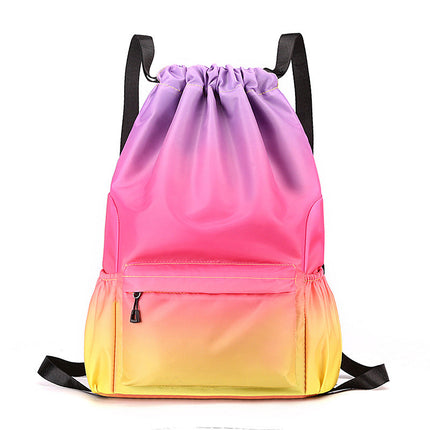 Drawstring Travel Backpack, Hiking Backpack with Padded Straps – image 5