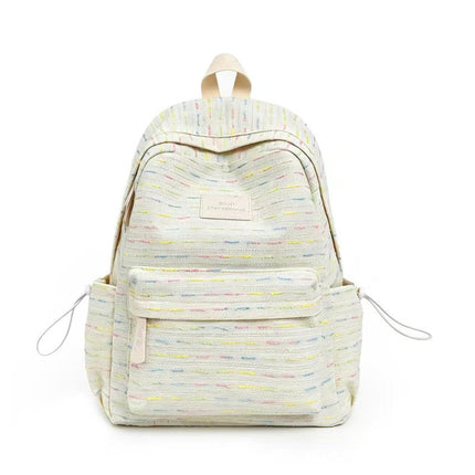 Lightweight Travel Backpack for Everyday Use, Durable Backpack with Front Pocket, Woven Book Bag for School and Work