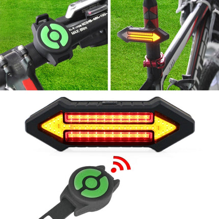 LED Bike Light, Bicycle Rear Light with Wireless Remote Control and Bike Turn Signals, USB Rechargeable Bike Tail Light