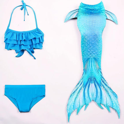 Ocean Dreams | Girls Mermaid Swimsuit Set with Matching Swim Tail | Fun Costume for Beach and Dress-Up Play 0