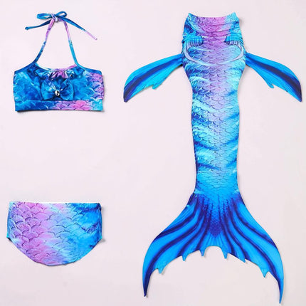 Ocean Dreams | Girls Mermaid Swimsuit Set with Matching Swim Tail | Fun Costume for Beach and Dress-Up Play 3