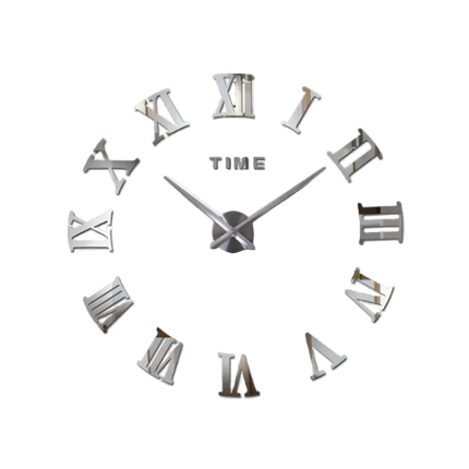 Large Wall Clock for Living Room, Modern DIY 3D Mirror Wall Decor