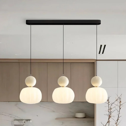 Opaline | Pendant Light with Polished Sphere & Fluted Shade | Stylish Illumination for Modern Spaces 11