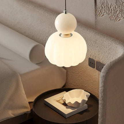 Opaline | Pendant Light with Polished Sphere & Fluted Shade | Stylish Illumination for Modern Spaces 2