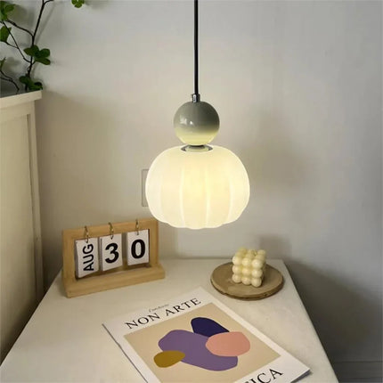 Opaline | Pendant Light with Polished Sphere & Fluted Shade | Stylish Illumination for Modern Spaces 6
