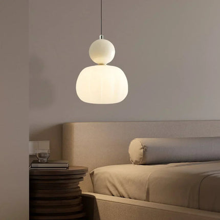 Opaline | Pendant Light with Polished Sphere & Fluted Shade | Stylish Illumination for Modern Spaces 7