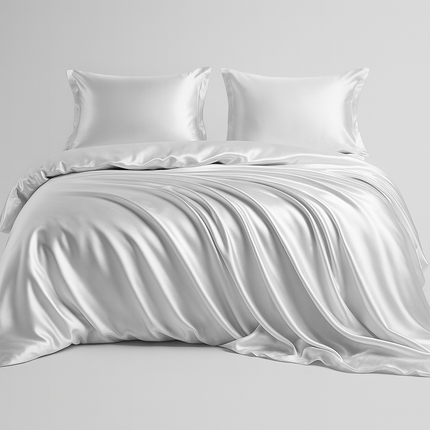 Opulent Collection | Silk Satin Bedding Set with Temperature Control | Hypoallergenic Comfort for Year-Round Relaxation 2