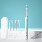 X2 White with 4 Brush Heads [New] + Travel Case