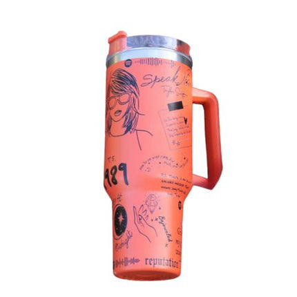 Stainless Steel Tumbler with Handle and Straw, Insulated Travel Mug – image 16