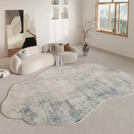 Organic Contour Area Rug | Irregular Design with Non-Slip Backing | Soft Polyester for Living Room Comfort 3