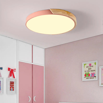 Organic Design Flush Mount Light with Wood Accent | Dimmable Ceiling Fixture for Modern Interiors 12