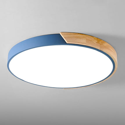 Organic Design Flush Mount Light with Wood Accent | Dimmable Ceiling Fixture for Modern Interiors 8