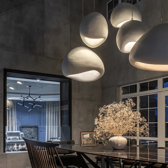 Organic Dome Pendant Light | Japanese-Inspired Ceiling Light Fixture with Textured Shade | Soft Ambient Glow for Kitchen and Dining Spaces 1