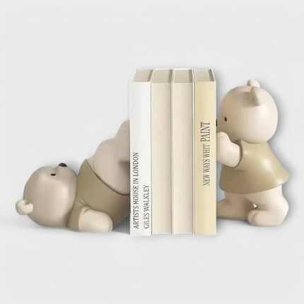 Bear Bookends, Cute Book Ends for Bookshelf Decor