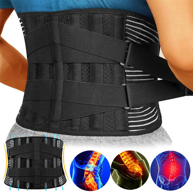 OrthoFlexa | 360° Lumbar Support Belt with Memory Aluminum & Steel Springs | Breathable Design for Pain Relief 1