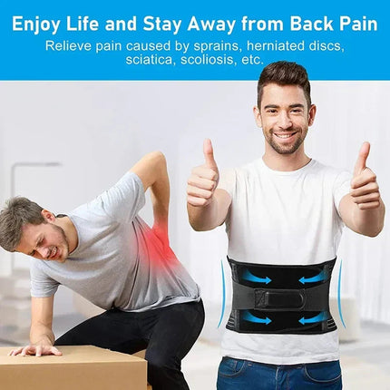 OrthoFlexa | 360° Lumbar Support Belt with Memory Aluminum & Steel Springs | Breathable Design for Pain Relief 5