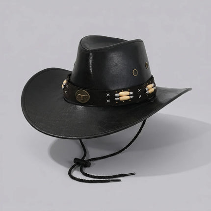 Outback Explorer | Western Outback Hat with Wide Brim & Adjustable Chin Strap | Rugged Style for Outdoor Adventures 0