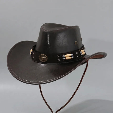 Outback Explorer | Western Outback Hat with Wide Brim & Adjustable Chin Strap | Rugged Style for Outdoor Adventures 4