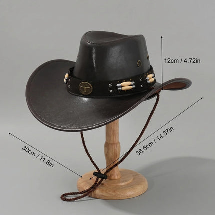 Outback Explorer | Western Outback Hat with Wide Brim & Adjustable Chin Strap | Rugged Style for Outdoor Adventures 5