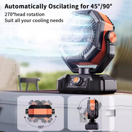 Outdoor Breeze | Rechargeable Camping Fan with USB Power | Portable Design for Effortless Cooling 3