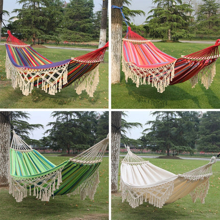 Outdoor Camping Hammock | Double Canvas with Removable Pole | Durable & Lightweight for Easy Transport 1