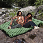 Outdoor Comfort | Double Self-Inflatable Air Mattress with Built-In Pillow Pump | Lightweight & Compact for Camping Adventures 0
