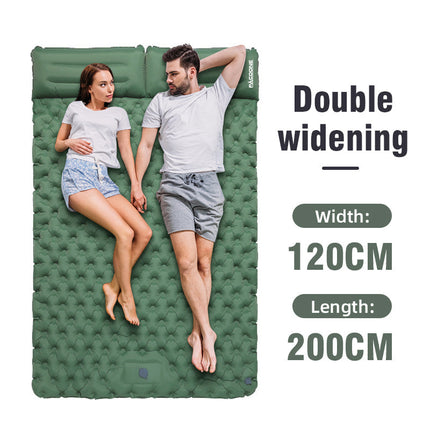 Outdoor Comfort | Double Self-Inflatable Air Mattress with Built-In Pillow Pump | Lightweight & Compact for Camping Adventures 1
