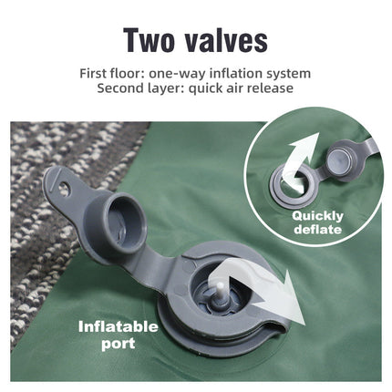 Outdoor Comfort | Double Self-Inflatable Air Mattress with Built-In Pillow Pump | Lightweight & Compact for Camping Adventures 2