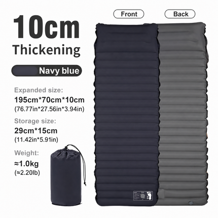 Outdoor Comfort | Inflatable Travel Sleeping Pad with Built-In Pump | Compact Air Mattress for Camping and Hiking 6