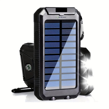 Outdoor Companion | Flashlight Power Bank with Solar Charging | 20000mAh Capacity for Camping and Hiking 0