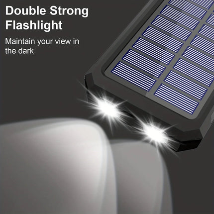 Outdoor Companion | Flashlight Power Bank with Solar Charging | 20000mAh Capacity for Camping and Hiking 3