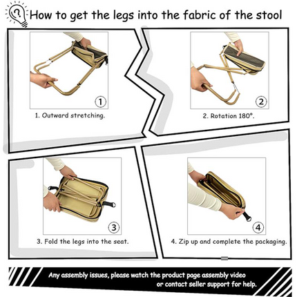 Outdoor Companion | Foldable Backpack Stool with Ultra-Stable Support | Lightweight & Portable Seating for Comfort Anywhere 2