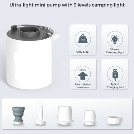 Outdoor Companion | Rechargeable Mini Air Pump with USB Charging | Effortless Inflation for Camping and Beach Trips 10